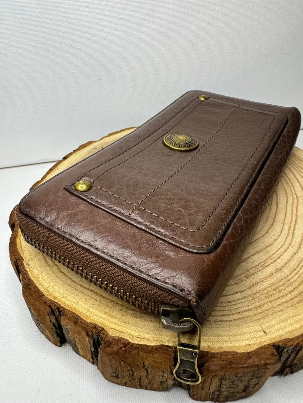 Vintage Coach Chelsea Zip Around Wallet Brown Leather | Classic Legacy | Zip Aro